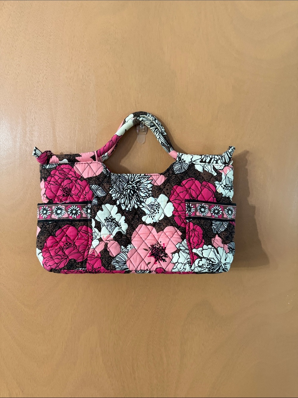 Vera Bradley Pink Floral Quilted Mini Tote